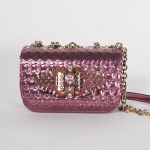 Christian Louboutin Cassis Spikes Sweety Charity Patent Crossbody Bag